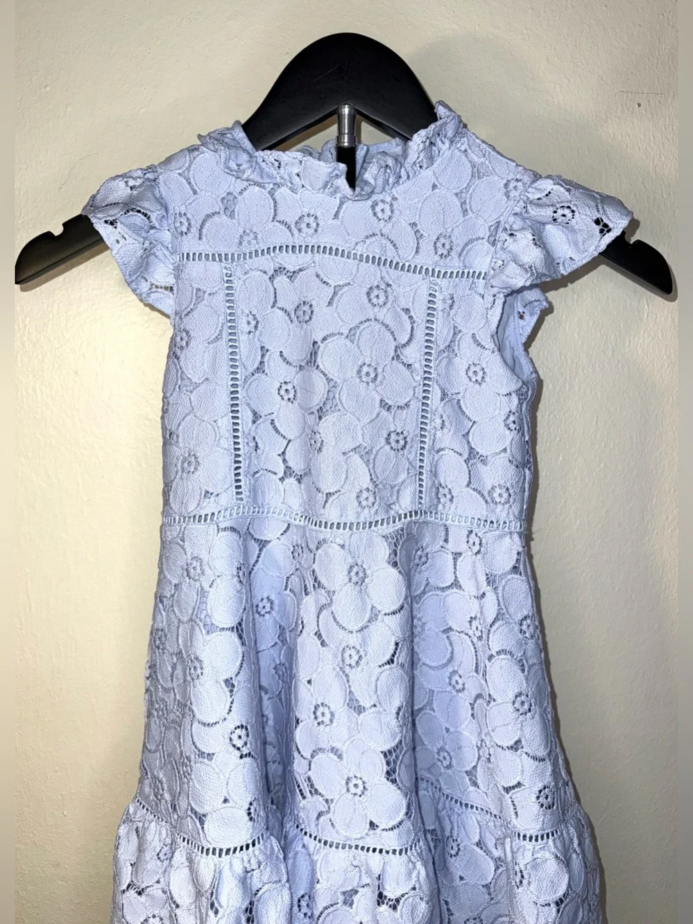 Janie and Jack Girls Floral Lace Ruffle Dress, size 5